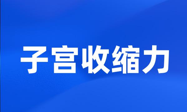 子宫收缩力