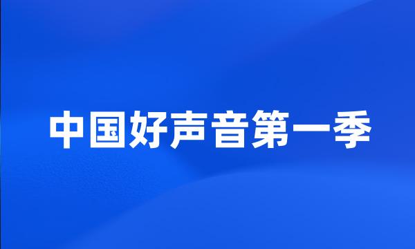 中国好声音第一季