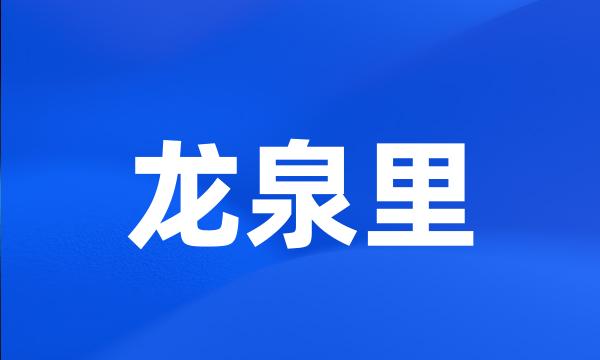 龙泉里