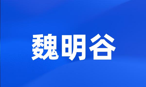 魏明谷