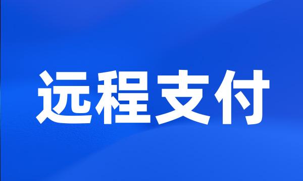 远程支付