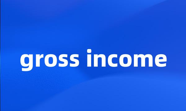 gross income