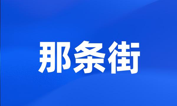 那条街