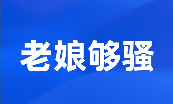 老娘够骚