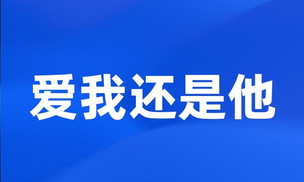 爱我还是他