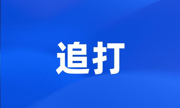 追打