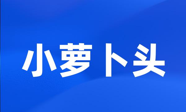 小萝卜头