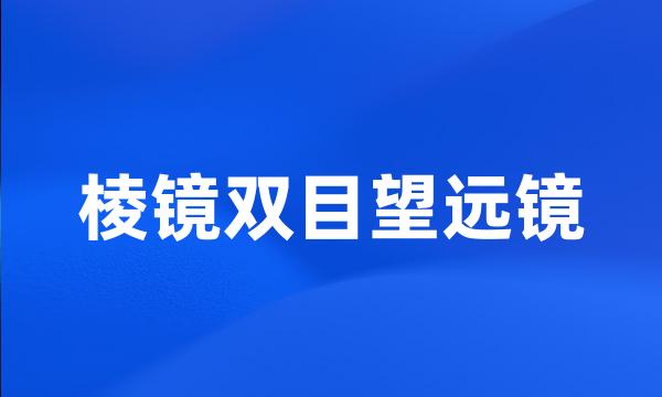 棱镜双目望远镜