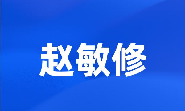 赵敏修