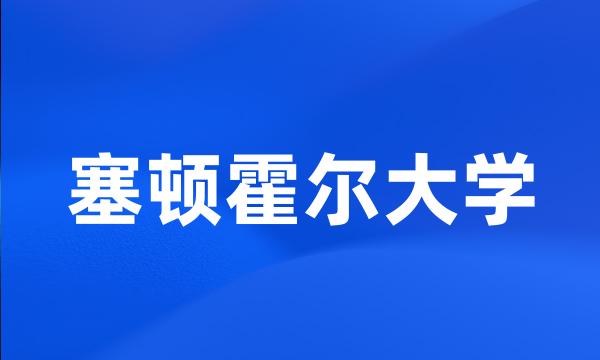 塞顿霍尔大学