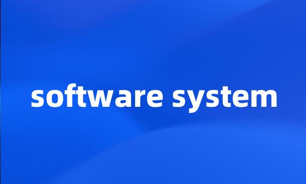 software system