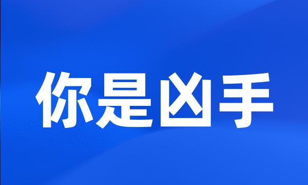 你是凶手