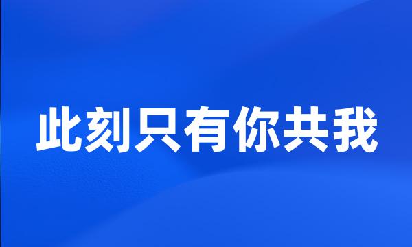 此刻只有你共我