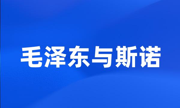 毛泽东与斯诺