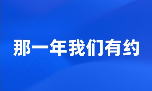 那一年我们有约