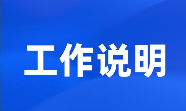 工作说明