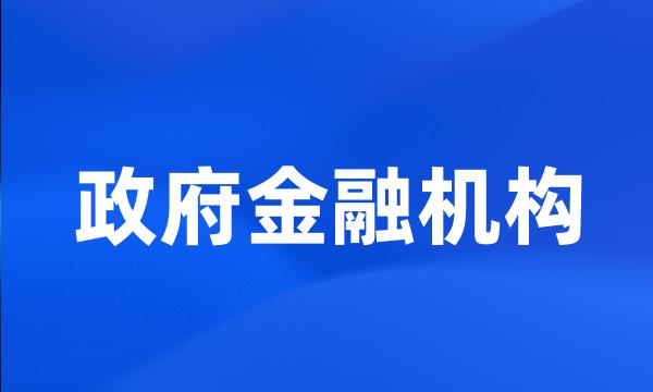 政府金融机构