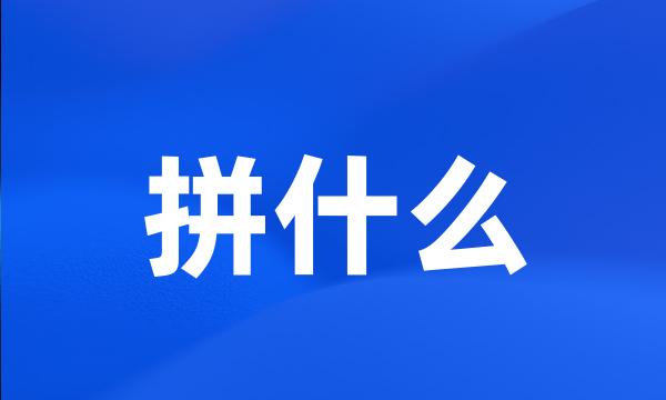 拼什么