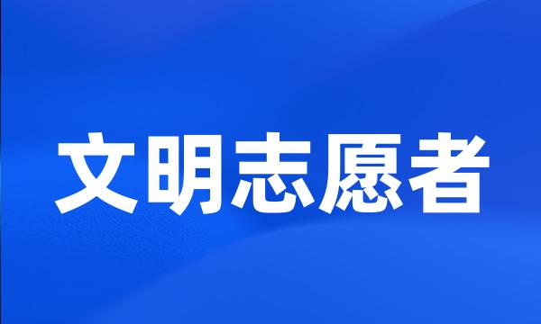 文明志愿者