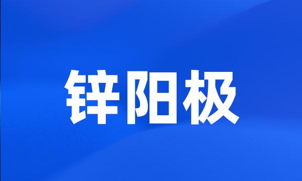 锌阳极