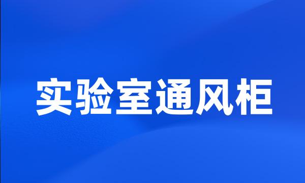 实验室通风柜