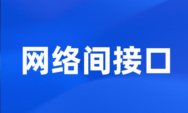 网络间接口