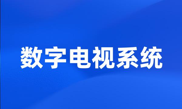 数字电视系统