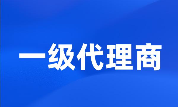 一级代理商