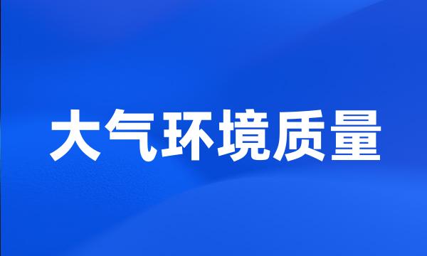 大气环境质量