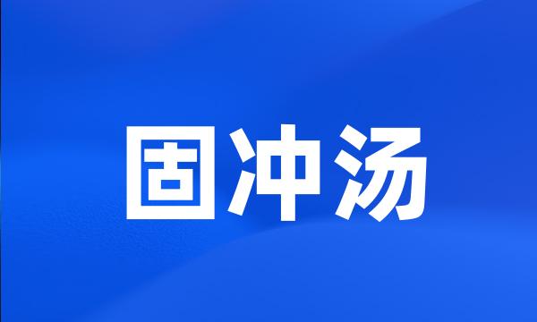 固冲汤