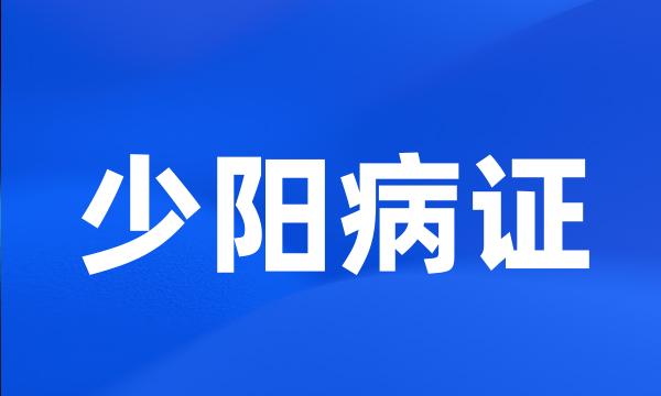 少阳病证