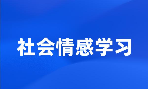 社会情感学习