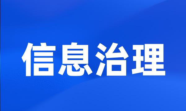 信息治理