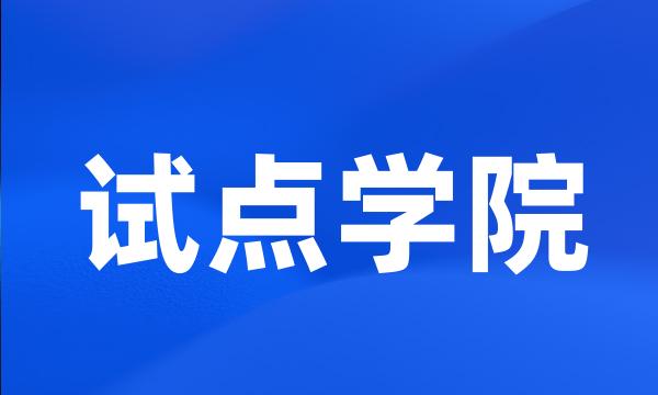 试点学院