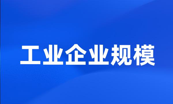 工业企业规模