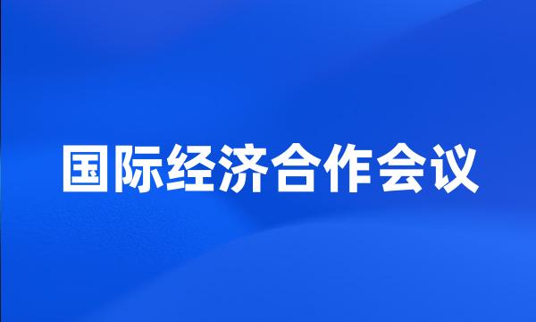 国际经济合作会议