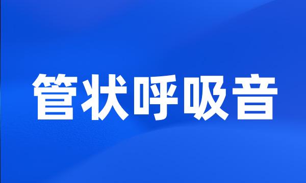 管状呼吸音