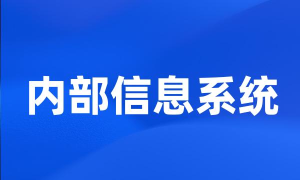 内部信息系统