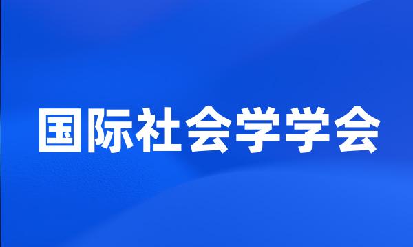 国际社会学学会