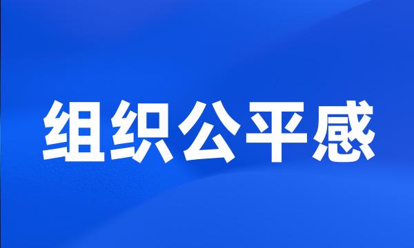 组织公平感