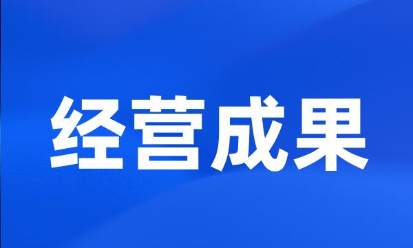 经营成果