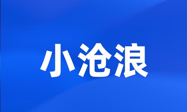 小沧浪