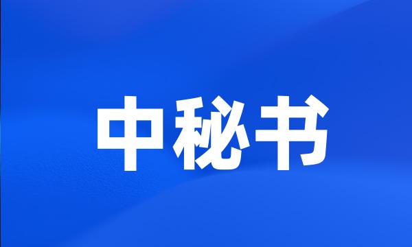 中秘书