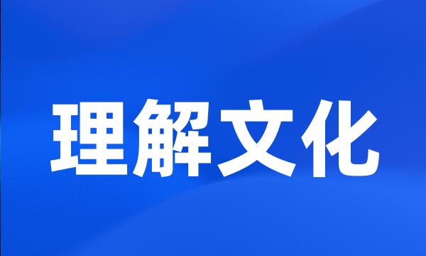 理解文化