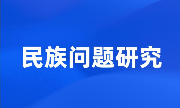 民族问题研究