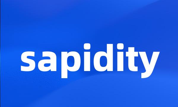 sapidity