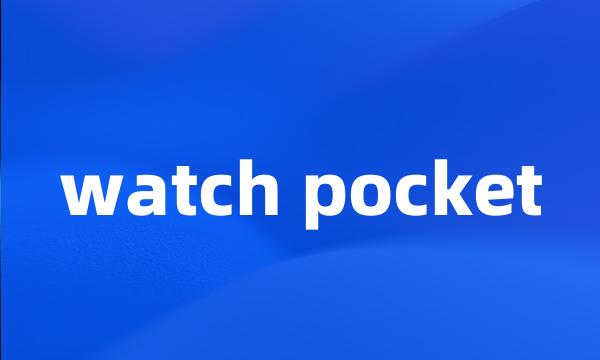 watch pocket