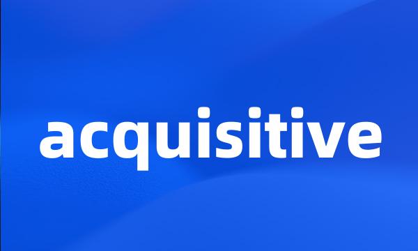 acquisitive