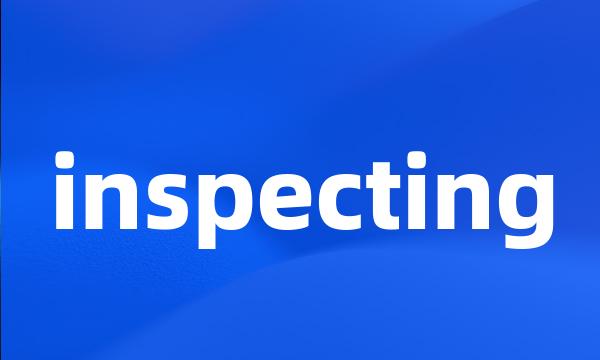 inspecting