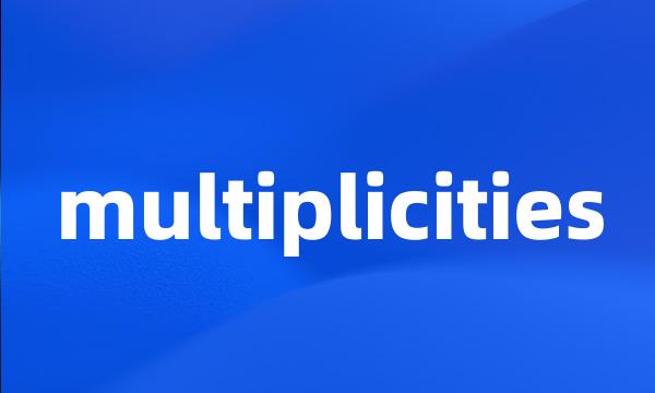 multiplicities